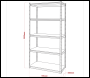 Sealey AP900R Racking Unit with 5 Shelves 340kg Capacity Per Level