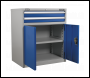 Sealey API8810 Industrial Cabinet 2 Drawer & 1 Shelf Double Locker