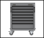Sealey APMS37BE Superline PRO® Black Edition Modular Mobile Cabinet 7 Drawer 646mm