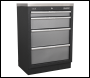 Sealey APMSSTACK01SS Superline PRO® Storage System with Stainless Worktop 4.92m