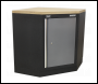Sealey APMSSTACK08W Superline PRO® Corner Storage System with Wood Worktop 1.55m