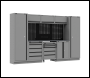 Sealey APMSBESTACK01SS Superline PRO® Black Edition Storage System with Stainless Worktop 3.24m