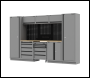 Sealey APMSBESTACK01W Superline PRO® Black Edition Storage System with Rubber Wood Worktop 3.24m