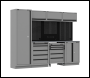 Sealey APMSBESTACK02SS Superline PRO® Black Edition Storage System with Stainless Worktop 2.64m