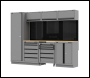 Sealey APMSBESTACK02W Superline PRO® Black Edition Storage System with Rubber Wood Worktop 2.64m