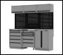 Sealey APMSBESTACK03SS Superline PRO® Black Edition Storage System with Stainless Worktop 2.04m