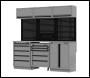 Sealey APMSBESTACK03SS Superline PRO® Black Edition Storage System with Stainless Worktop 2.04m