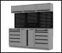 Sealey APMSBESTACK04SS Superline PRO® Black Edition Storage System with Stainless Worktop 2.04m