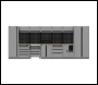 Sealey APMSBESTACK07W Superline PRO® Black Edition Storage System with Rubber Wood Worktop 4.92m