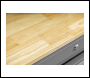 Sealey APMSCCOMBO2 Superline PRO® Connect Modular Storage System with Rubber Wood Worktop 2.03m