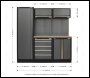 Sealey APMSSTACK02W Superline PRO® Storage System - Wood Worktop