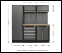 Sealey APMSSTACK02W Superline PRO® Storage System with Wood Worktop 1.96m
