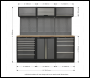 Sealey APMSSTACK07W Superline PRO® Storage System with Wood Worktop 2.04m