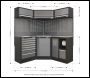 Sealey APMSSTACK08SS Superline PRO® Corner Storage System with Stainless Worktop 1.55m