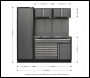 Sealey APMSSTACK10SS Superline PRO® Storage System with Stainless Steel Worktop 1.96m
