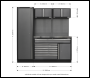 Sealey APMSSTACK10SS Superline PRO® Storage System with Stainless Steel Worktop 1.96m