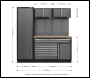 Sealey APMSSTACK10W Superline PRO® Storage System with Pressed Wood Worktop 1.96m