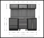 Sealey APMSSTACK12SS Superline PRO® Storage System with Stainless Steel Worktop 2.04m