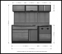 Sealey APMSSTACK14SS Superline PRO® Modular Storage System Combo with Stainless Steel Worktop