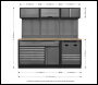 Sealey APMSSTACK14W Superline PRO® Modular Storage System Combo with Pressed Wood Worktop