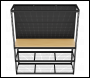 Sealey APMWB1 Heavy-Duty Modular Workbench with Racking & Pegboard 1820mm 300kg Capacity Per Level