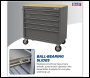 Sealey APMWS1G American PRO® Mobile Workstation with Wooden Worktop 5 Drawer - Grey