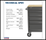 Sealey APMWS1G American PRO® Mobile Workstation with Wooden Worktop 5 Drawer - Grey