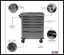 Sealey APMWS2COMBO Superline PRO® Rollcab 6 Drawer with SG Swivel Base 100mm Vice