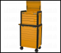 Sealey APPDSTACKO Superline PRO® Push-To-Open Topchest & Rollcab Combination 11 Drawer - Orange