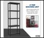 Sealey APPR5 Plastic Racking Unit with 5 Shelves 25kg Capacity Per Level
