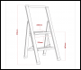 Sealey APSL2 Aluminium Professional Folding Step Ladder 2-Step 150kg Capacity