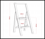 Sealey APSL2 Professional Folding Step Ladder 2-Step Aluminium 150kg Capacity