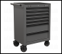 Sealey APSTACKTGR Topchest, Mid-Box Tool Chest & Rollcab Combination 14 Drawer with Ball-Bearing Slides - Grey