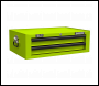 Sealey APSTACKTHV Topchest, Mid-Box Tool Chest & Rollcab Combination 14 Drawer with Ball-Bearing Slides - Green