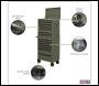 Sealey APSTACKTK Superline PRO® Topchest, Mid-Box Tool Chest & Rollcab Combination 14 Drawer - Khaki