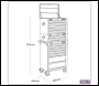 Sealey APSTACKTR Superline PRO® Topchest, Mid-Box Tool Chest & Rollcab Combination 14 Drawer - Red