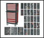 Sealey APTTC02 Topchest & Rollcab Combination 14 Drawer with Ball-Bearing Slides & 1233pc Tool Kit