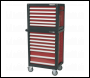 Sealey APTTC02 Topchest & Rollcab Combination 14 Drawer with Ball-Bearing Slides & 1233pc Tool Kit