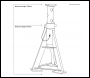 Sealey AS12 Premier Axle Stands (Pair) 12 Tonne Capacity per Stand High Level