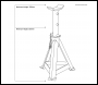 Sealey AS12000 Axle Stands (Pair) 12 Tonne Capacity per Stand
