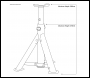 Sealey AS2000F Folding Type Axle Stands (Pair) 2 Tonne Capacity per Stand