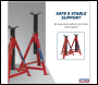 Sealey AS3000 Premier Axle Stands (Pair) 2.5 Tonne Capacity per Stand Medium Height