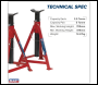 Sealey AS3000 Premier Axle Stands (Pair) 2.5 Tonne Capacity per Stand Medium Height