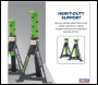 Sealey AS3G Premier Axle Stands (Pair) 3 Tonne Capacity per Stand - Green