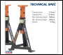 Sealey AS3O Premier Axle Stands (Pair) 3 Tonne Capacity per Stand - Orange