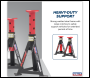 Sealey AS3R Premier Axle Stands (Pair) 3 Tonne Capacity per Stand - Red