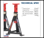 Sealey AS3R Premier Axle Stands (Pair) 3 Tonne Capacity per Stand - Red