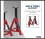 Sealey AS5000 Axle Stands (Pair) 5 Tonne Capacity per Stand