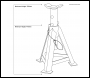 Sealey AS5000M Axle Stands (Pair) 5 Tonne Capacity per Stand