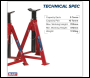 Sealey AS5000M Axle Stands (Pair) 5 Tonne Capacity per Stand
